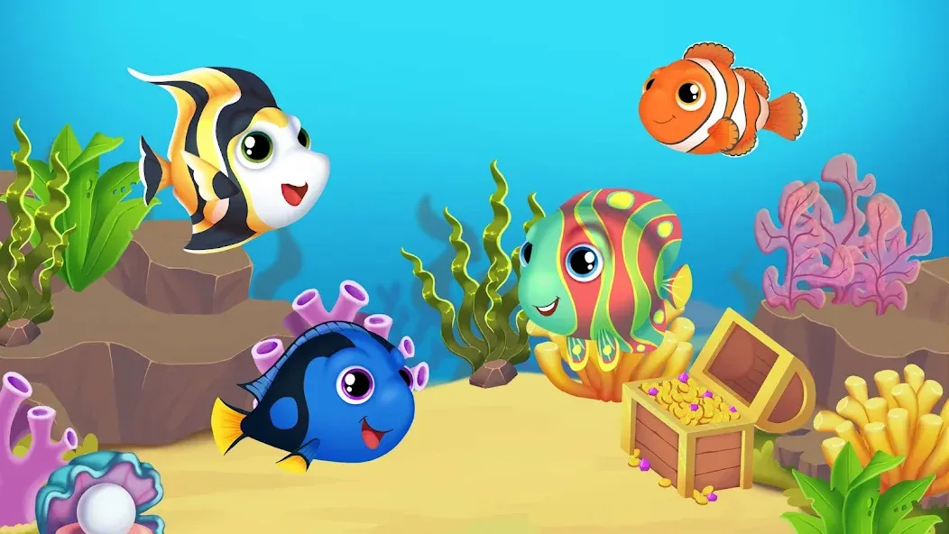 Скачать взлом Baby Aquarium — Fish game  [МОД Unlimited Money] — последняя версия apk на Андроид screen 1