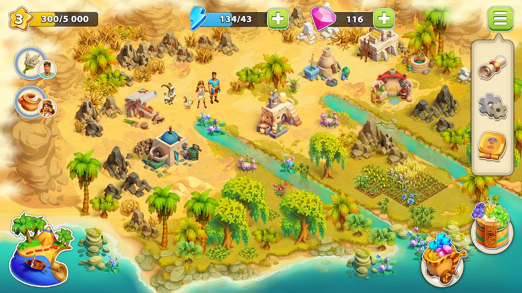 Взлом Nile Valley: Farm Adventure (Ниловская долина)  [МОД Много монет] — последняя версия apk на Андроид screen 1