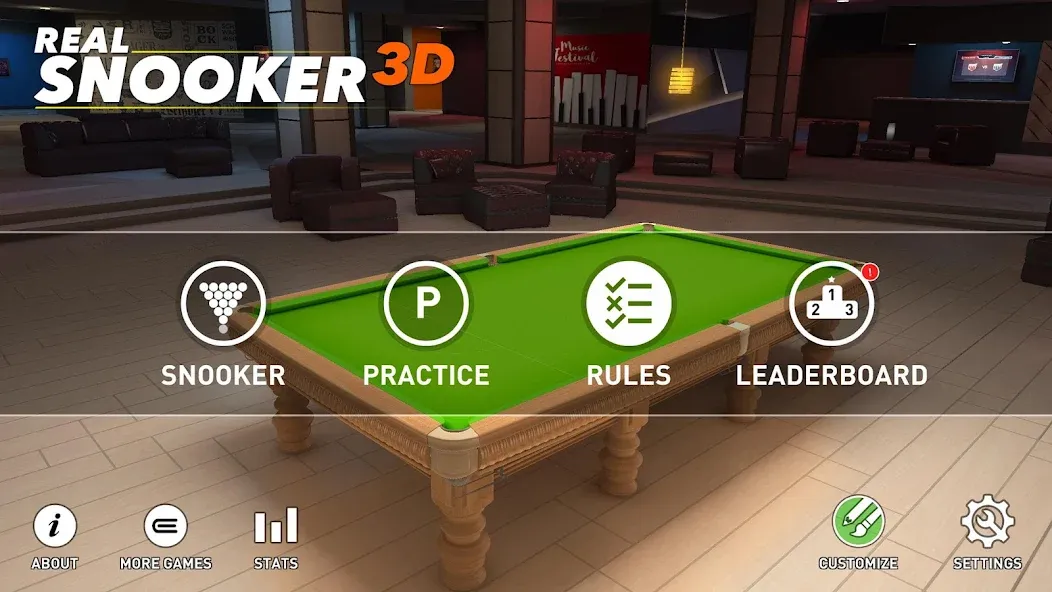 Взломанная Real Snooker 3D (Реал Снукер 3D)  [МОД Все открыто] — последняя версия apk на Андроид screen 5