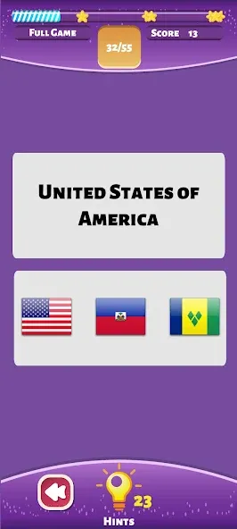 Скачать взломанную Country Flags World Quiz Game  [МОД Unlimited Money] — последняя версия apk на Андроид screen 1