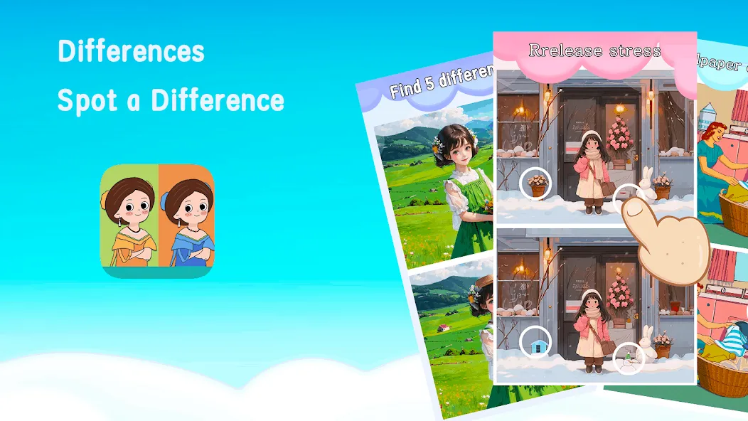 Скачать взломанную Differences: Spot a Difference (Диференсес)  [МОД Mega Pack] — стабильная версия apk на Андроид screen 5