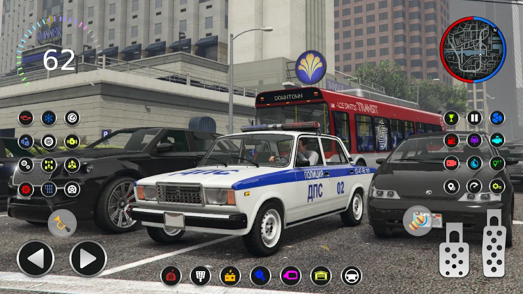 Скачать взлом Police Car Riders: VAZ 2107  [МОД Много денег] — полная версия apk на Андроид screen 1