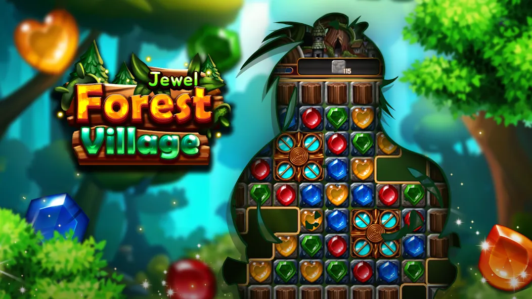 Скачать взломанную Jewel Forest Village (Джуэл Форест Виллидж)  [МОД Много монет] — полная версия apk на Андроид screen 5