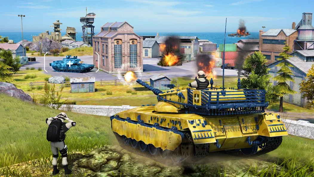 Взлом Tank Battle Army Games 2023  [МОД Много монет] — полная версия apk на Андроид screen 2