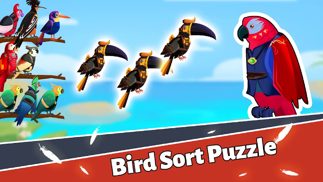 Взломанная Bird Puzzle — Color Game  [МОД Unlimited Money] — стабильная версия apk на Андроид screen 1