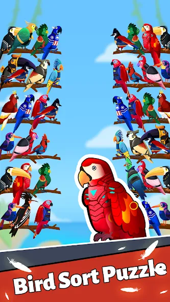 Взломанная Bird Puzzle — Color Game  [МОД Unlimited Money] — стабильная версия apk на Андроид screen 3