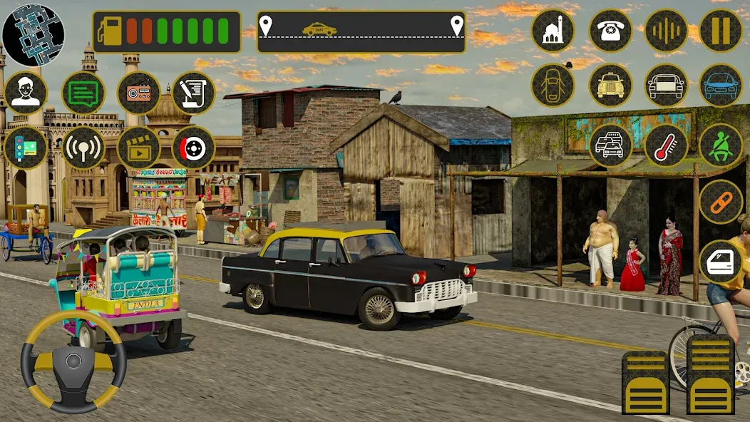 Взломанная Indian Taxi Simulator car Game (Индийский такси симулятор автомобиля Игра)  [МОД Все открыто] — последняя версия apk на Андроид screen 2