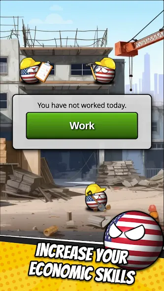 Взлом e-Sim Countryball Be President  [МОД Меню] — полная версия apk на Андроид screen 4