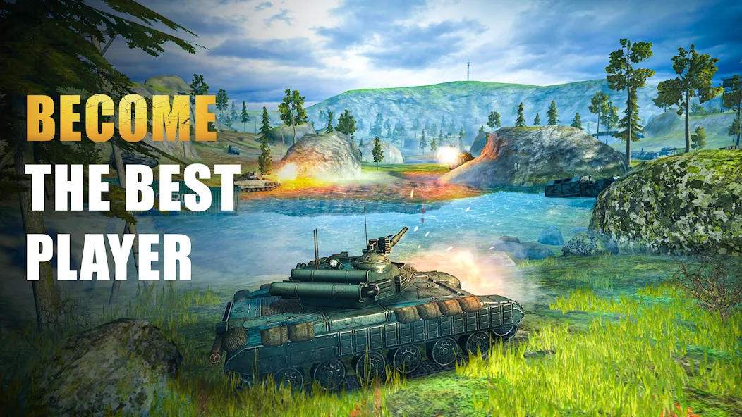 Взломанная Tank Force: Tank games blitz  [МОД Menu] — последняя версия apk на Андроид screen 2