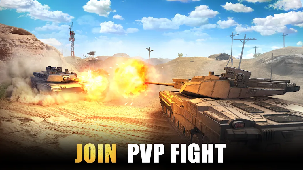 Взломанная Tank Force: Tank games blitz  [МОД Menu] — последняя версия apk на Андроид screen 3