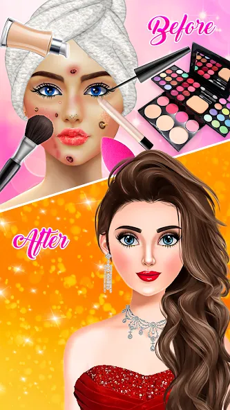 Скачать взломанную Super Stylist-Fashion Games  [МОД Бесконечные монеты] — стабильная версия apk на Андроид screen 2