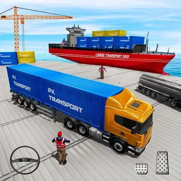 Взломанная Cargo Transport Truck Driving (Грузовик перевозки грузов)  [МОД Unlocked] — стабильная версия apk на Андроид screen 1