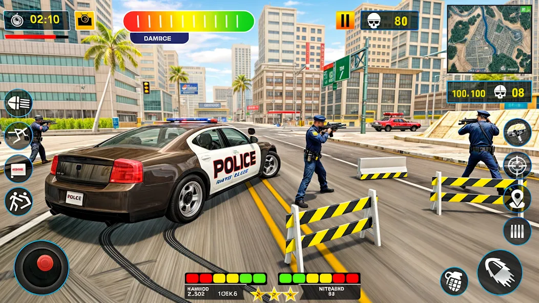 Взлом US Police Shooting Crime City  [МОД Mega Pack] — полная версия apk на Андроид screen 2