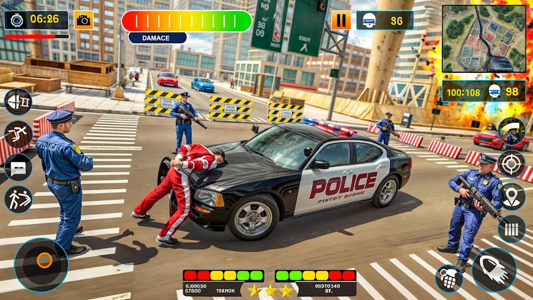 Взлом US Police Shooting Crime City  [МОД Mega Pack] — полная версия apk на Андроид screen 3