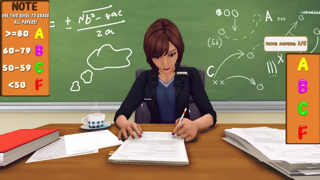 Скачать взлом High School Teacher Simulator  [МОД Много денег] — последняя версия apk на Андроид screen 3