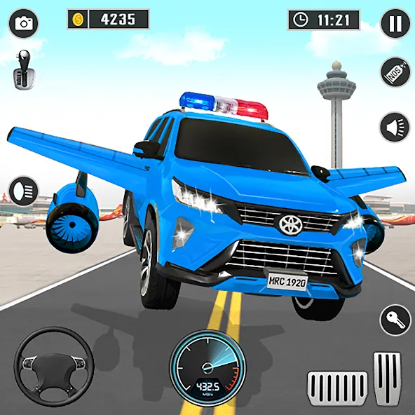 Взлом Flying Prado Car Robot Game  [МОД Unlocked] — последняя версия apk на Андроид screen 1