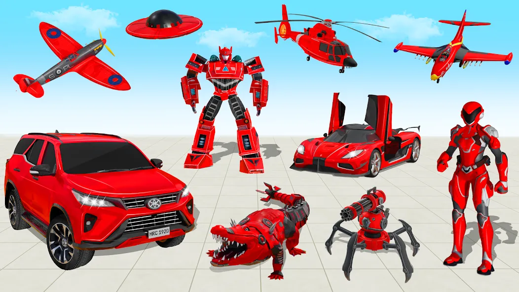 Взлом Flying Prado Car Robot Game  [МОД Unlocked] — последняя версия apk на Андроид screen 5