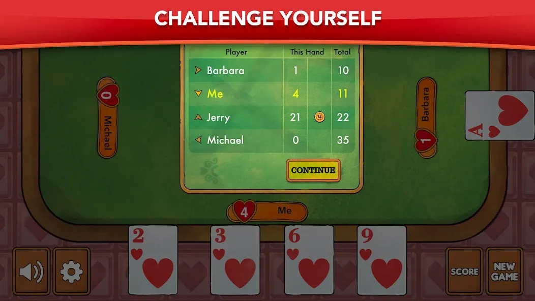 Взломанная Hearts — Card Game Classic (Хартс)  [МОД Много монет] — полная версия apk на Андроид screen 4