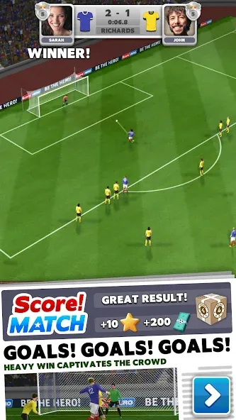 Взлом Score! Match — PvP Soccer  [МОД Mega Pack] — полная версия apk на Андроид screen 1