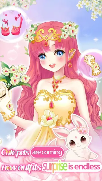 Взломанная Dream Flower Dressup  [МОД Unlocked] — стабильная версия apk на Андроид screen 1