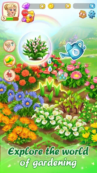 Взломанная Dream Flower Dressup  [МОД Unlocked] — стабильная версия apk на Андроид screen 5