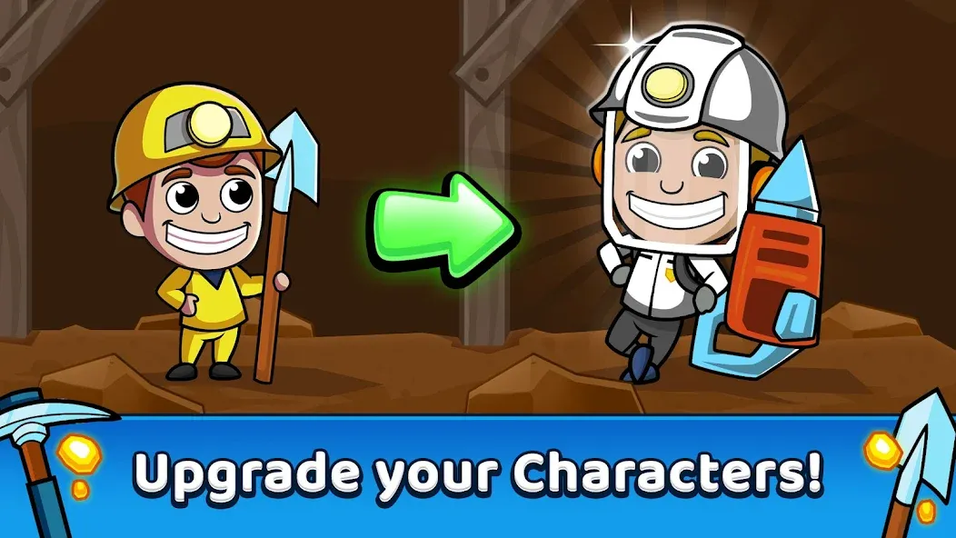 Взлом Idle Miner Tycoon: Gold Games  [МОД Много денег] — последняя версия apk на Андроид screen 2