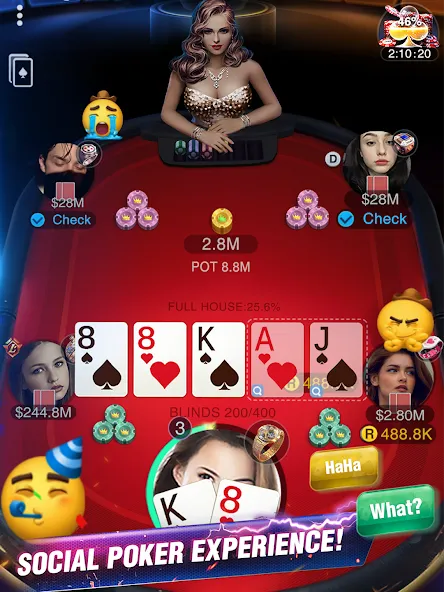 Взломанная Holdem or Foldem — Texas Poker (Холдем или Фолдем)  [МОД Меню] — полная версия apk на Андроид screen 2