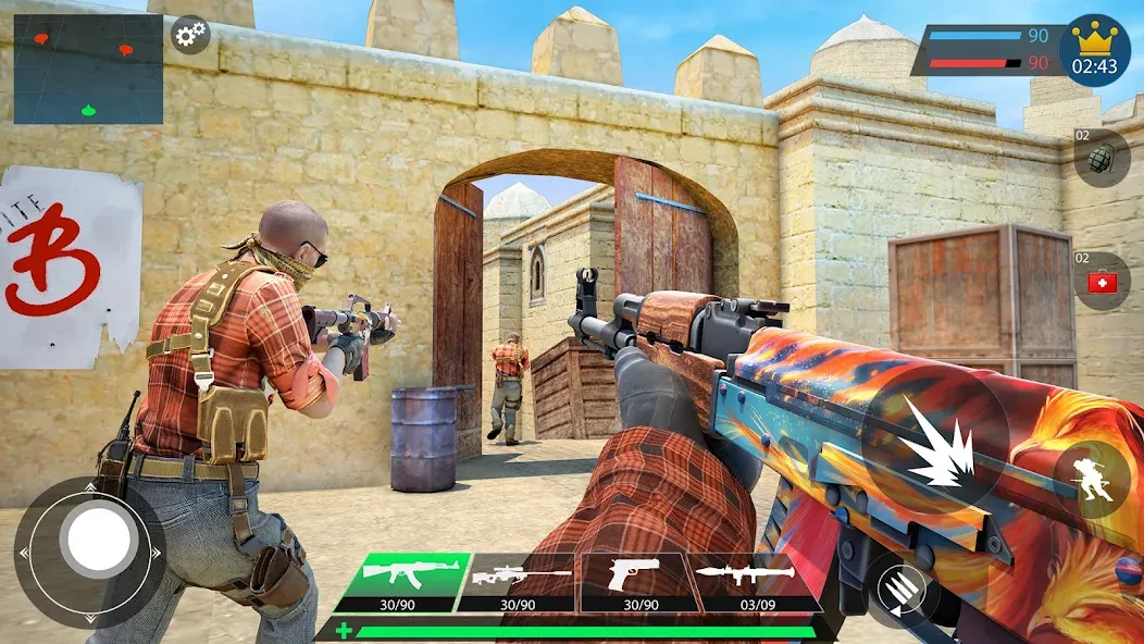 Скачать взлом Commando Gun Shooting Games 3D  [МОД Unlocked] — полная версия apk на Андроид screen 2