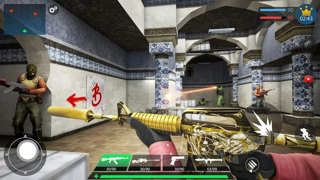 Скачать взлом Commando Gun Shooting Games 3D  [МОД Unlocked] — полная версия apk на Андроид screen 4