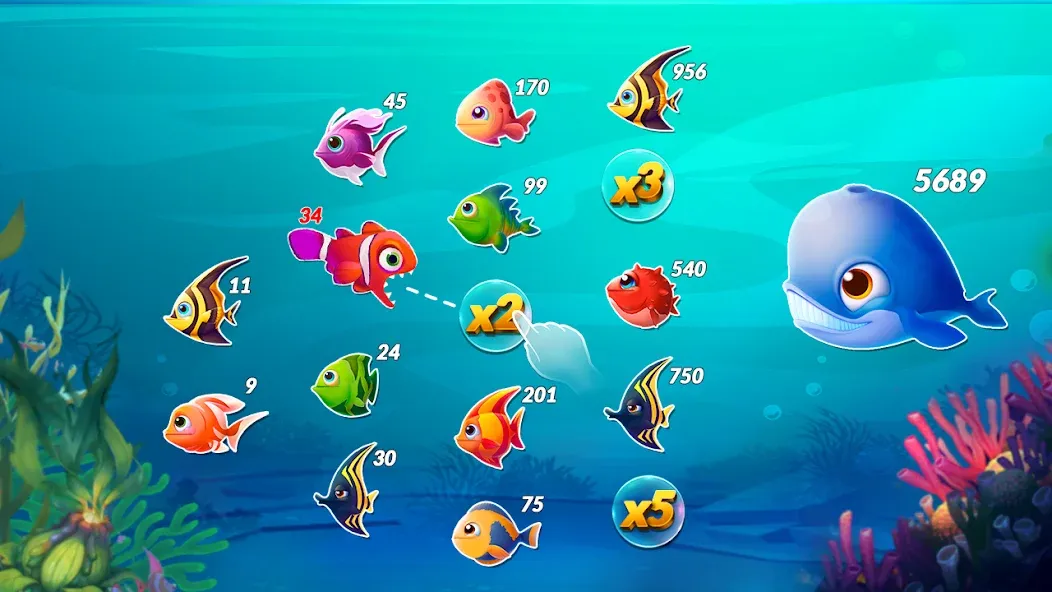 Скачать взлом Big Eat Fish Games Shark Games  [МОД Бесконечные монеты] — последняя версия apk на Андроид screen 3