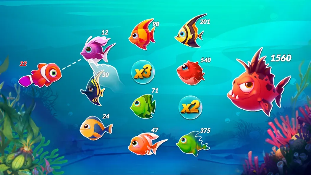 Скачать взлом Big Eat Fish Games Shark Games  [МОД Бесконечные монеты] — последняя версия apk на Андроид screen 5