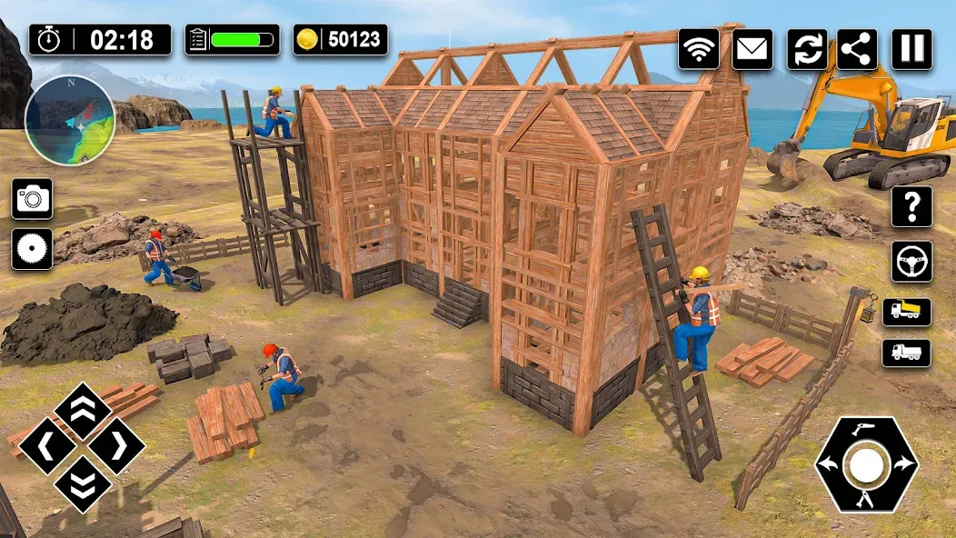 Скачать взлом Wood House Construction Game  [МОД Много монет] — последняя версия apk на Андроид screen 3