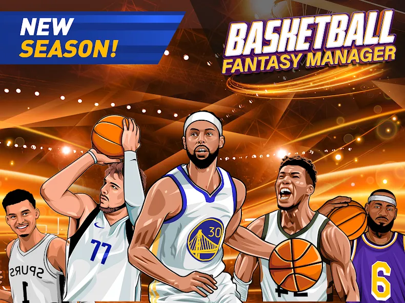 Взломанная Basketball Fantasy Manager NBA  [МОД Menu] — стабильная версия apk на Андроид screen 1