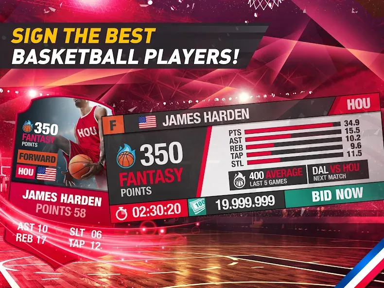 Взломанная Basketball Fantasy Manager NBA  [МОД Menu] — стабильная версия apk на Андроид screen 5