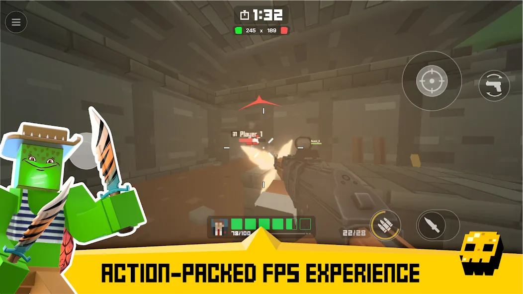 Взломанная Krunker FRVR — Multiplayer FPS (Крункер ФРВР)  [МОД Меню] — полная версия apk на Андроид screen 1