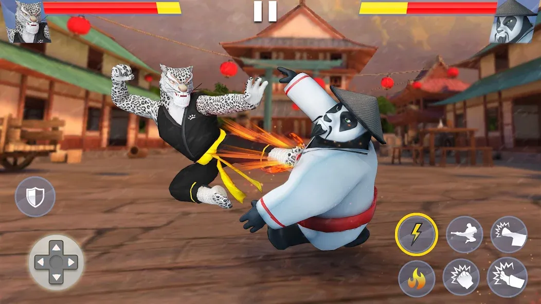 Взломанная Kung Fu Animal: Fighting Games (Кунгфу животное)  [МОД Unlocked] — стабильная версия apk на Андроид screen 2