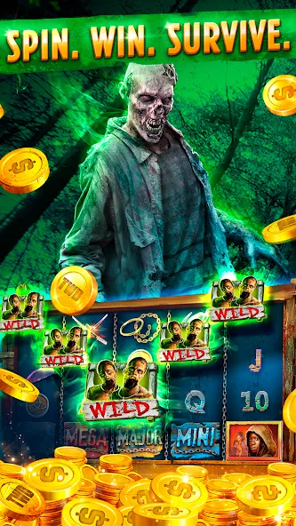 Взломанная The Walking Dead Casino Slots (Зе Вокинг Дед Казино Слотс)  [МОД Меню] — стабильная версия apk на Андроид screen 3