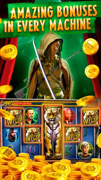 Взломанная The Walking Dead Casino Slots (Зе Вокинг Дед Казино Слотс)  [МОД Меню] — стабильная версия apk на Андроид screen 4