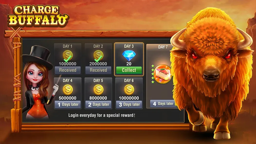 Взлом Charge Buffalo Slot-TaDa Games (Чардж Буффало Слот)  [МОД Бесконечные монеты] — стабильная версия apk на Андроид screen 3