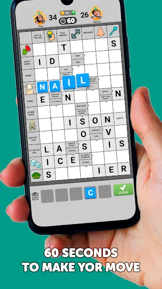 Взломанная Wordgrams — Crossword & Puzzle (Вордграмс)  [МОД Все открыто] — полная версия apk на Андроид screen 1