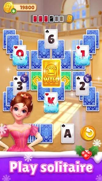 Скачать взломанную Royal Solitaire Tripeaks  [МОД Бесконечные деньги] — последняя версия apk на Андроид screen 1