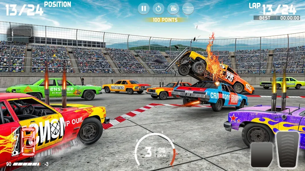 Скачать взломанную Demolition Derby: Car Games  [МОД Бесконечные монеты] — стабильная версия apk на Андроид screen 4