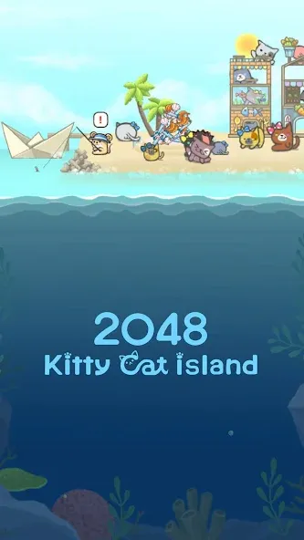 Скачать взломанную 2048 Kitty Cat Island (Остров Кошачьеи Кошки)  [МОД Много денег] — стабильная версия apk на Андроид screen 1