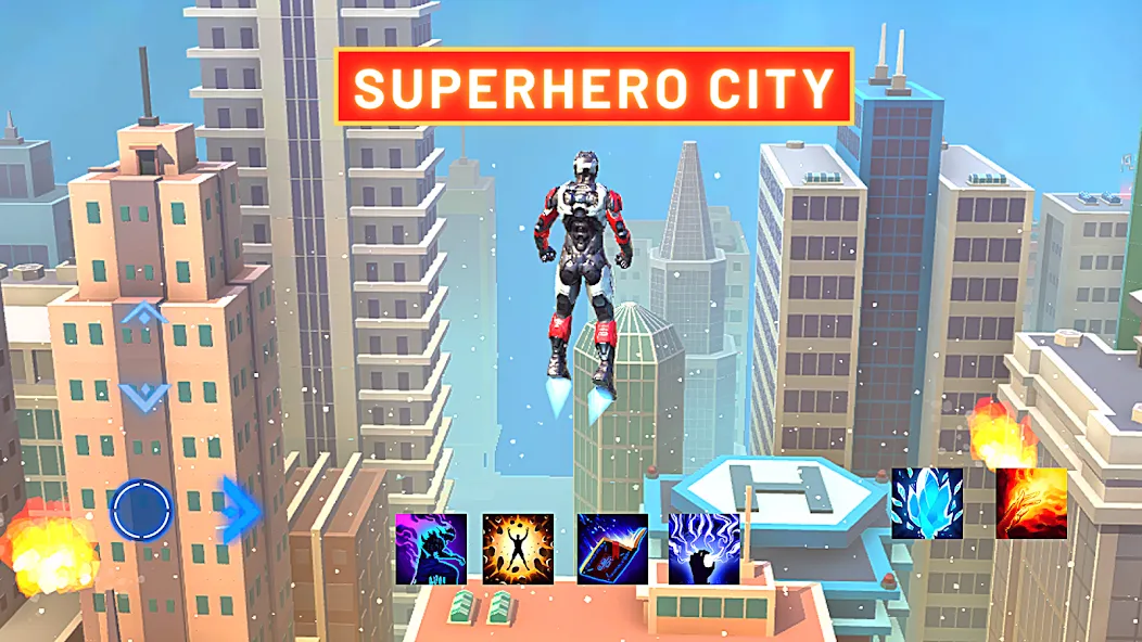 Скачать взлом Super hero Flying iron jet man  [МОД Много монет] — последняя версия apk на Андроид screen 2