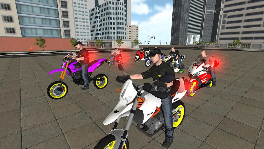 Скачать взломанную Bike Driving: Police Chase  [МОД Все открыто] — стабильная версия apk на Андроид screen 1