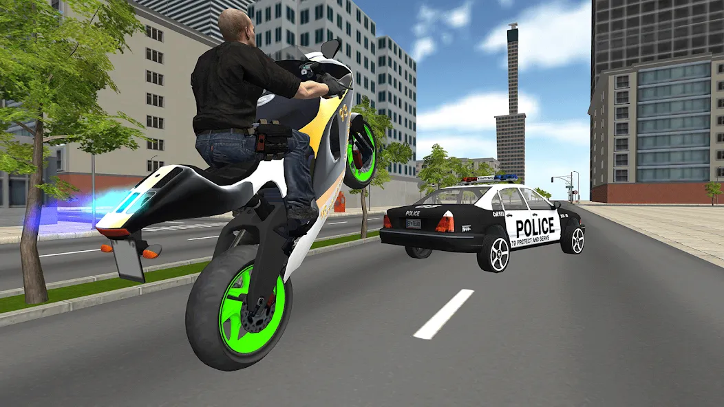 Скачать взломанную Bike Driving: Police Chase  [МОД Все открыто] — стабильная версия apk на Андроид screen 2