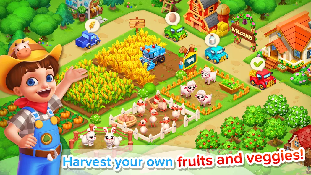 Скачать взломанную Family Farm Seaside  [МОД Menu] — стабильная версия apk на Андроид screen 1