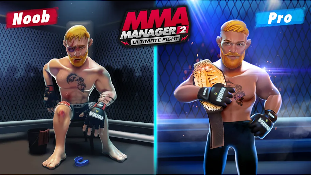 Скачать взломанную MMA Manager 2: Ultimate Fight (ММА Менеджер 2)  [МОД Unlimited Money] — полная версия apk на Андроид screen 1