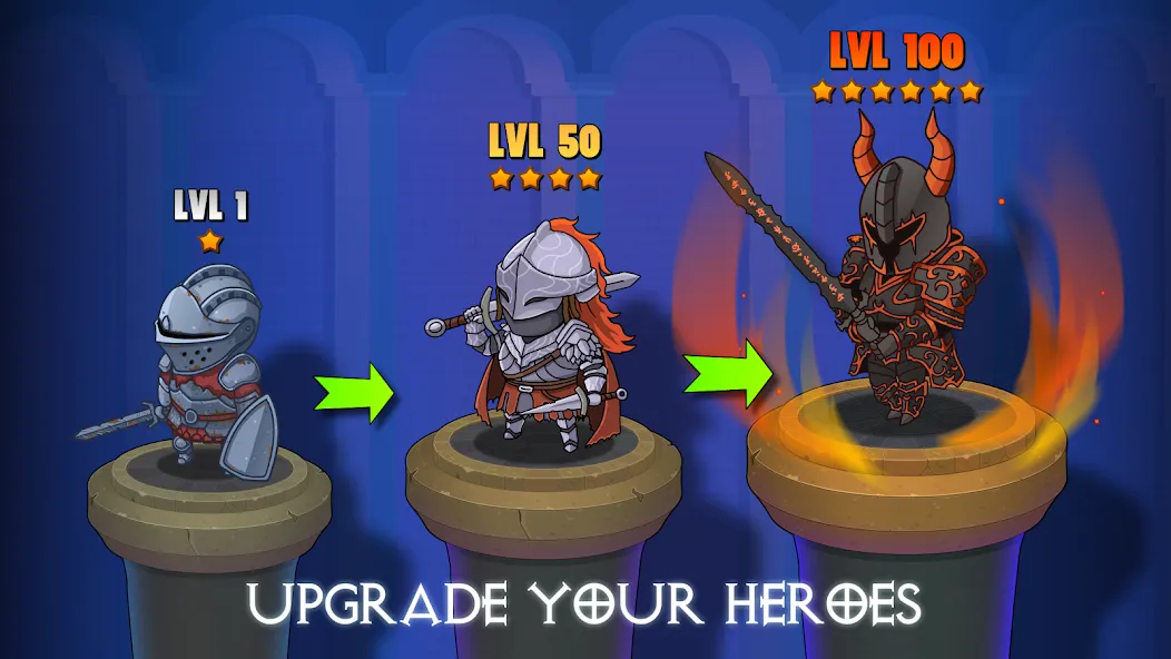 Скачать взлом Dungeon: Age of Heroes (Данжен)  [МОД Много денег] — последняя версия apk на Андроид screen 3