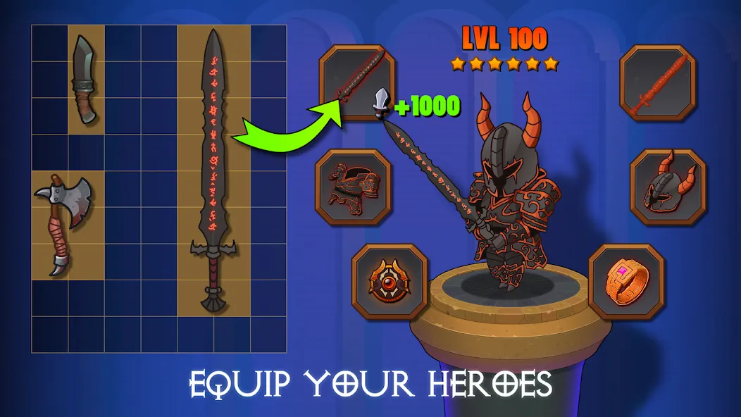 Скачать взлом Dungeon: Age of Heroes (Данжен)  [МОД Много денег] — последняя версия apk на Андроид screen 4